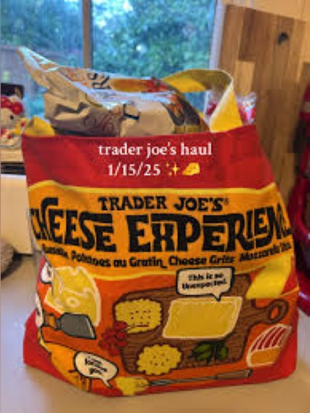 Trader Joe's Orange Cheese Theme Tote Bag New - Picture 4 of 4